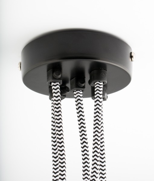 Black 5 Point Ceiling Rose Multi Entry Point Ceiling Rose