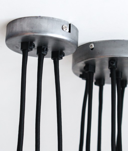 Raw Steel Multi Outlet Ceiling Rose For 29 Separate Cables