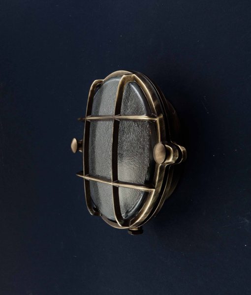 Bulkhead Light Mark Aged Brass Wall Light