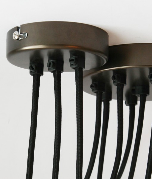 Aged Brass Multi Outlet Ceiling Rose For 29 Cables