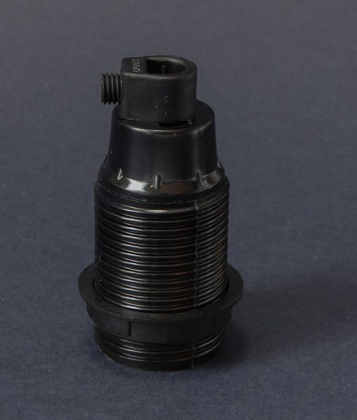 E14 Bakelite Bulb Holder Threaded Black