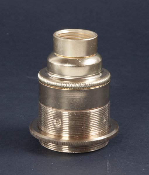 E27 20mm Conduit Threaded Bulb Holder Gold for 20mm Conduit Pipe