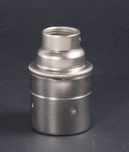 Conduit Metal Pipe Bulb Holder Silver E27