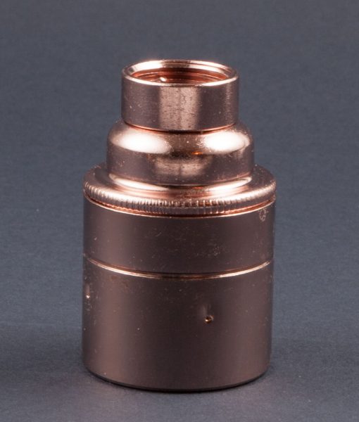 E27 20mm Conduit Bulb Holder Polished Copper for Conduit Pipe