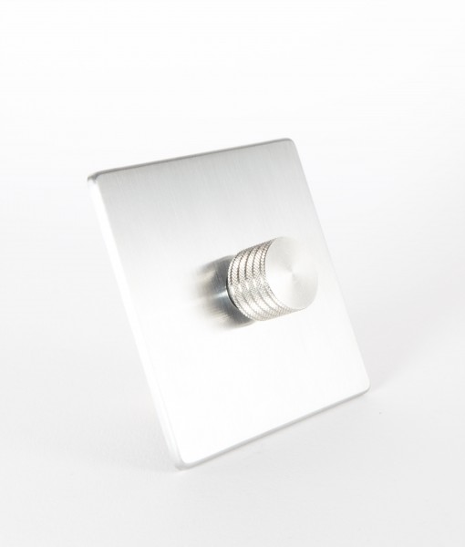 Designer Dimmer Switch Single Silver & Silver Dimmer Switch
