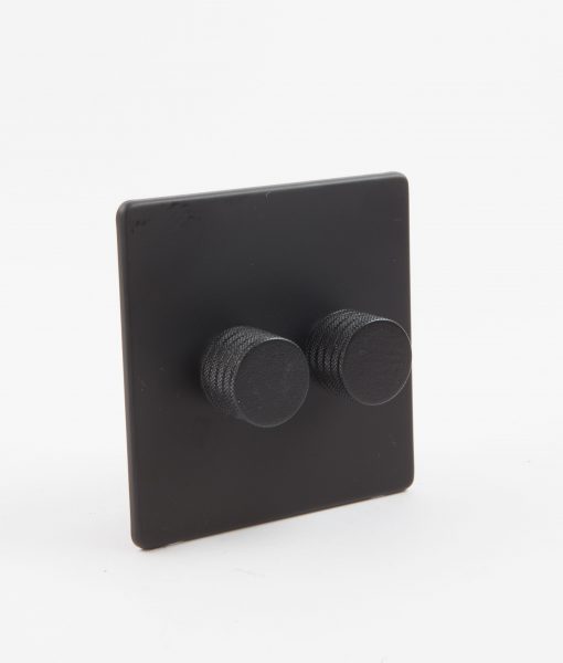 Designer Dimmer Switch Double Black Dimmer Switch
