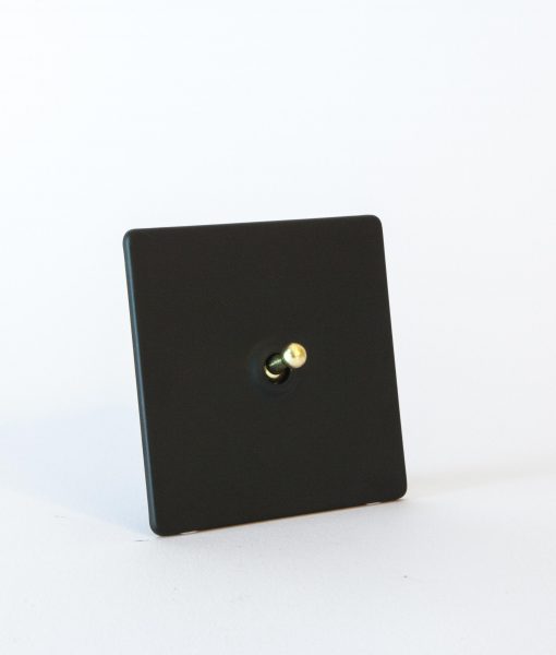 Toggle Light Switch 1 Toggle Black & Gold Designer Switch