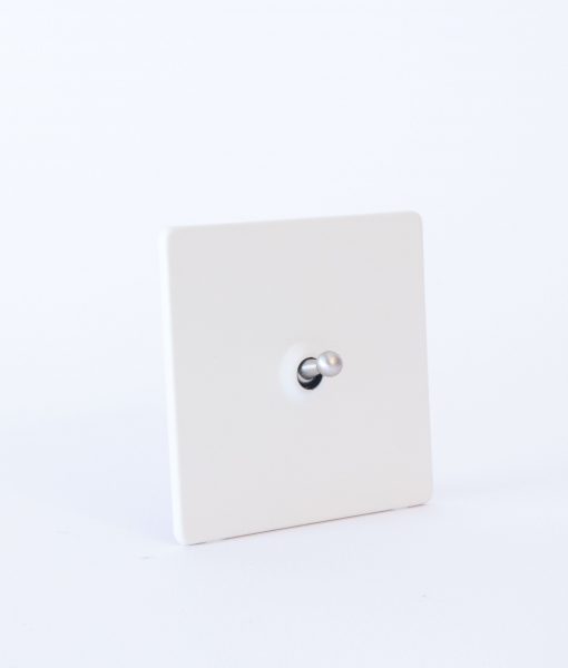 Toggle Light Switch 1 Toggle White & Silver Desginer Switch