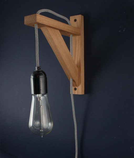 Bedroom Wall Light Hebden Black & White