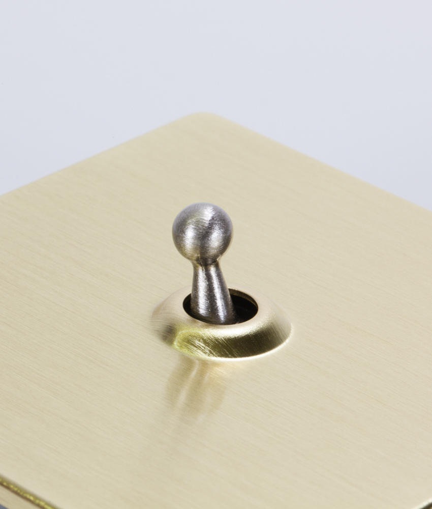 Toggle Light Switch 1 Toggle Gold & Silver Designer Light Switches