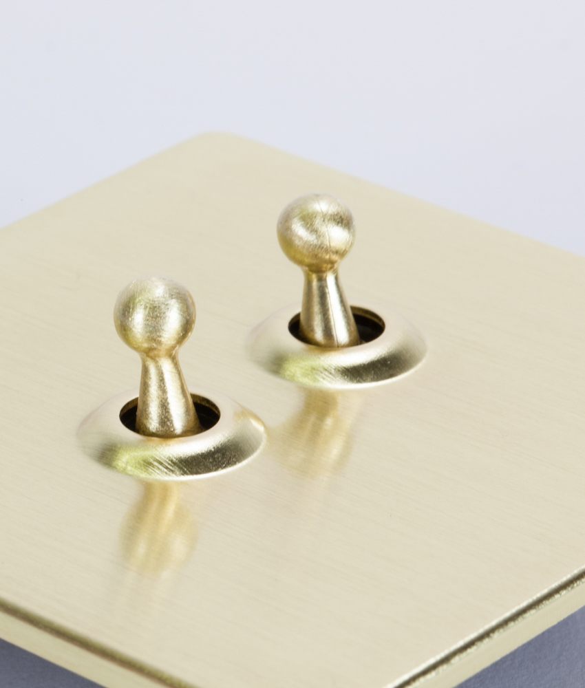 Toggle Light Switch 2 Toggle Gold Designer Switches
