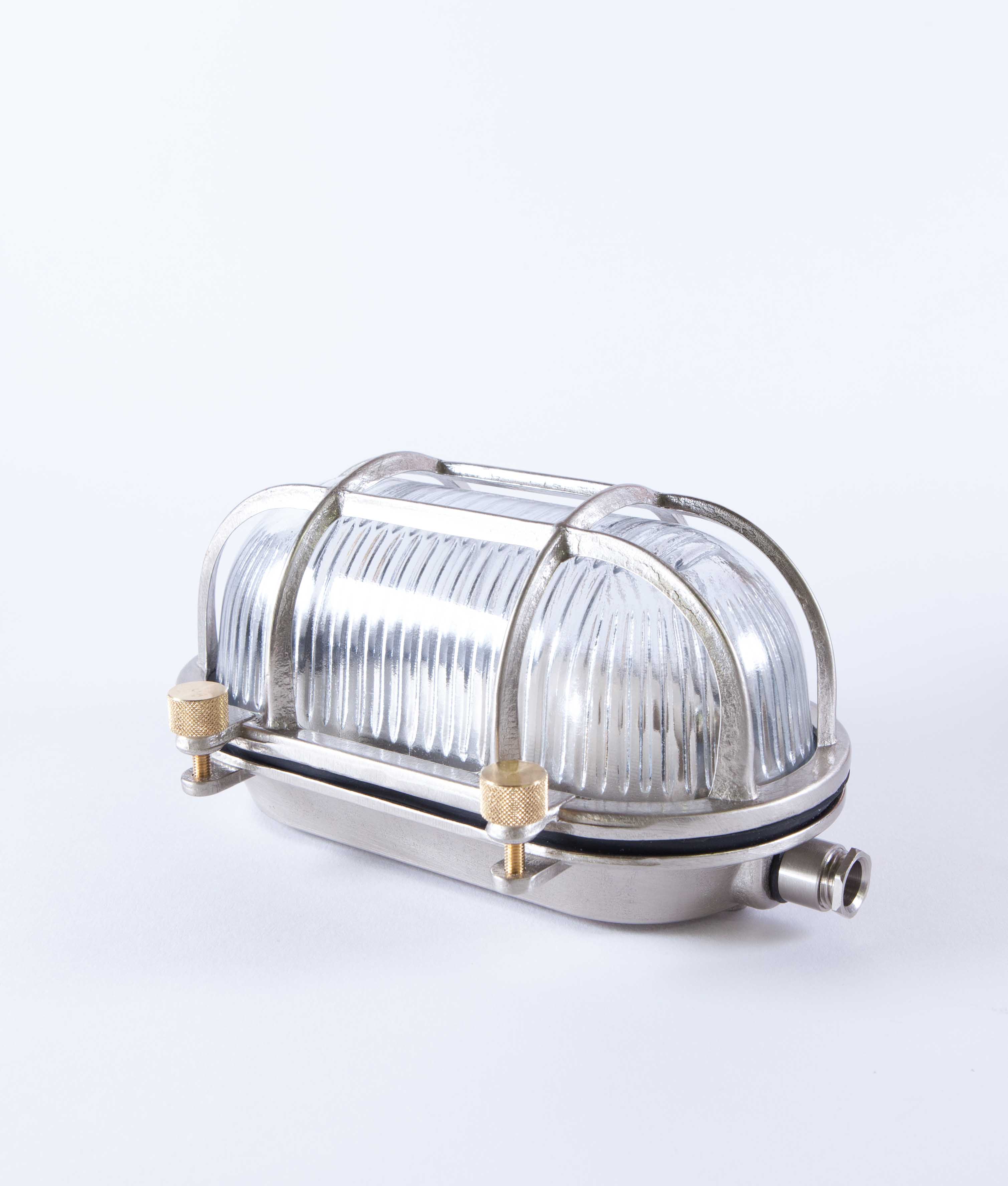 Bulkhead Light Steve Posh Silver Industrial Style Wall Light