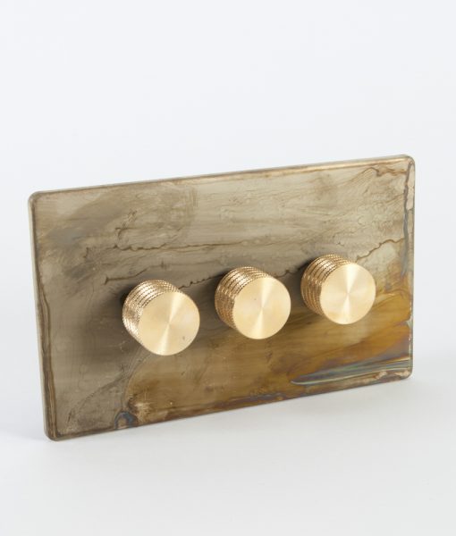 Designer Dimmer Switch Treble Smoked Gold & Gold