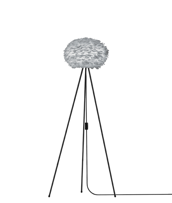 Medium Grey Feather Light Shade Vita Eos Handcrafted