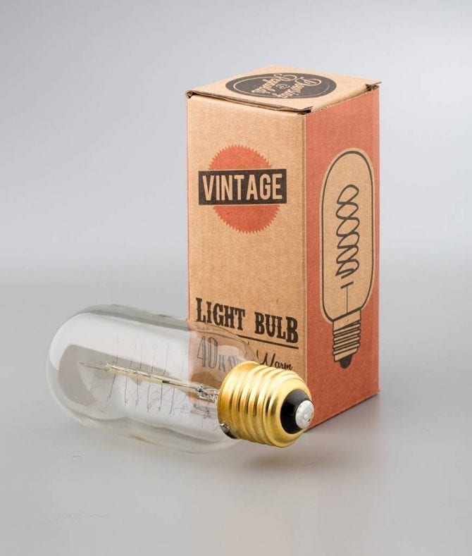 Radio Valve Spiral Filament Vintage Light Bulb, Rustic Bulb