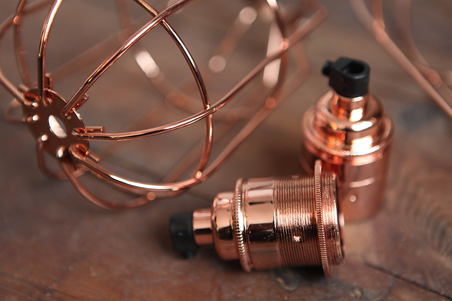 how to style industrial light bulb holders copper bulb holder and copper light cage