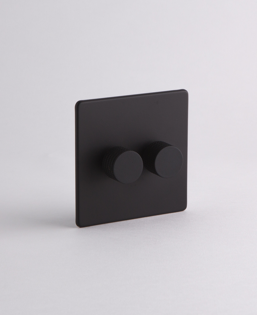 Designer Dimmer Switch Double Black Dimmer Switch