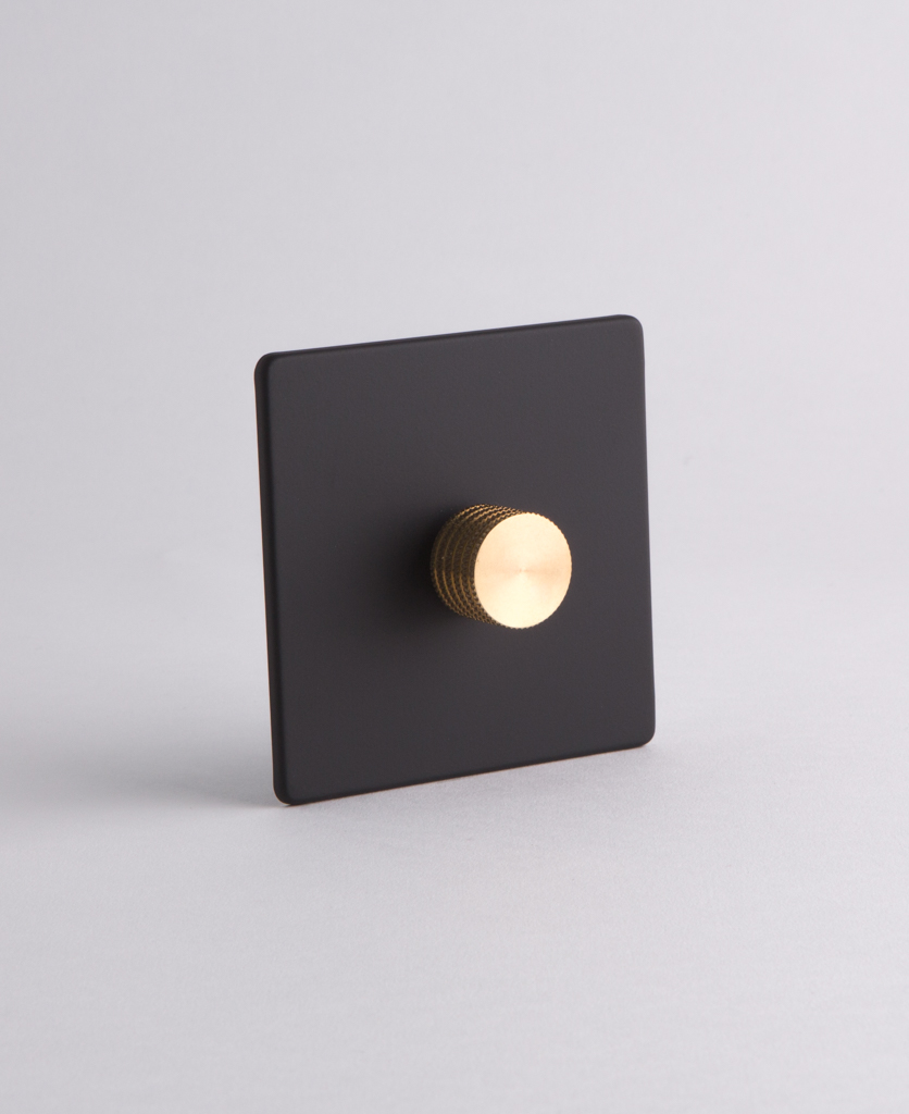 Designer Dimmer Switch Single Black Dimmer Switch