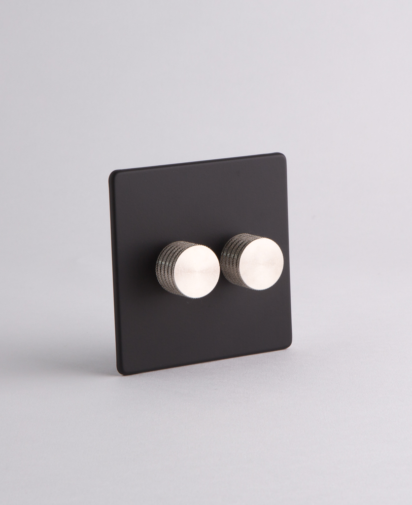 Designer Dimmer Switch Double Black Dimmer Switch