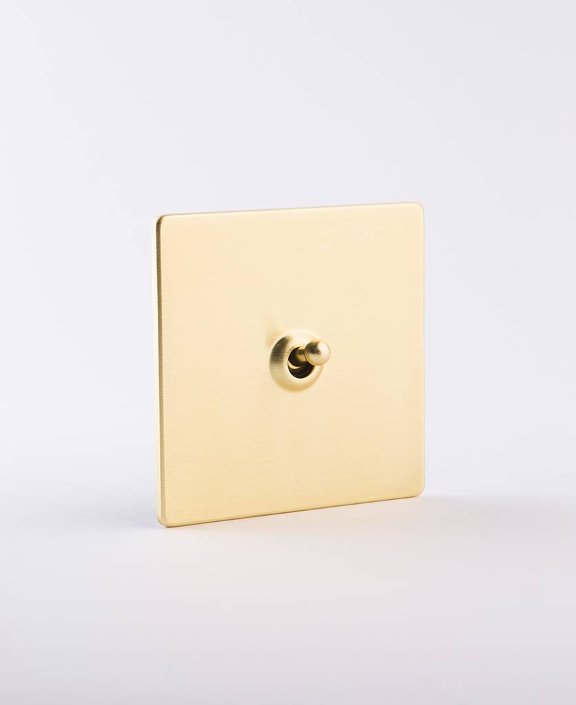 Gold Single Toggle Switch with Gold, Black or Silver Toggle