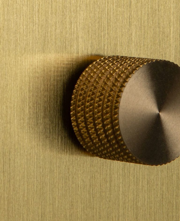 Gold Dimmer Switch Single with White, Black, Silver or Gold Knobs