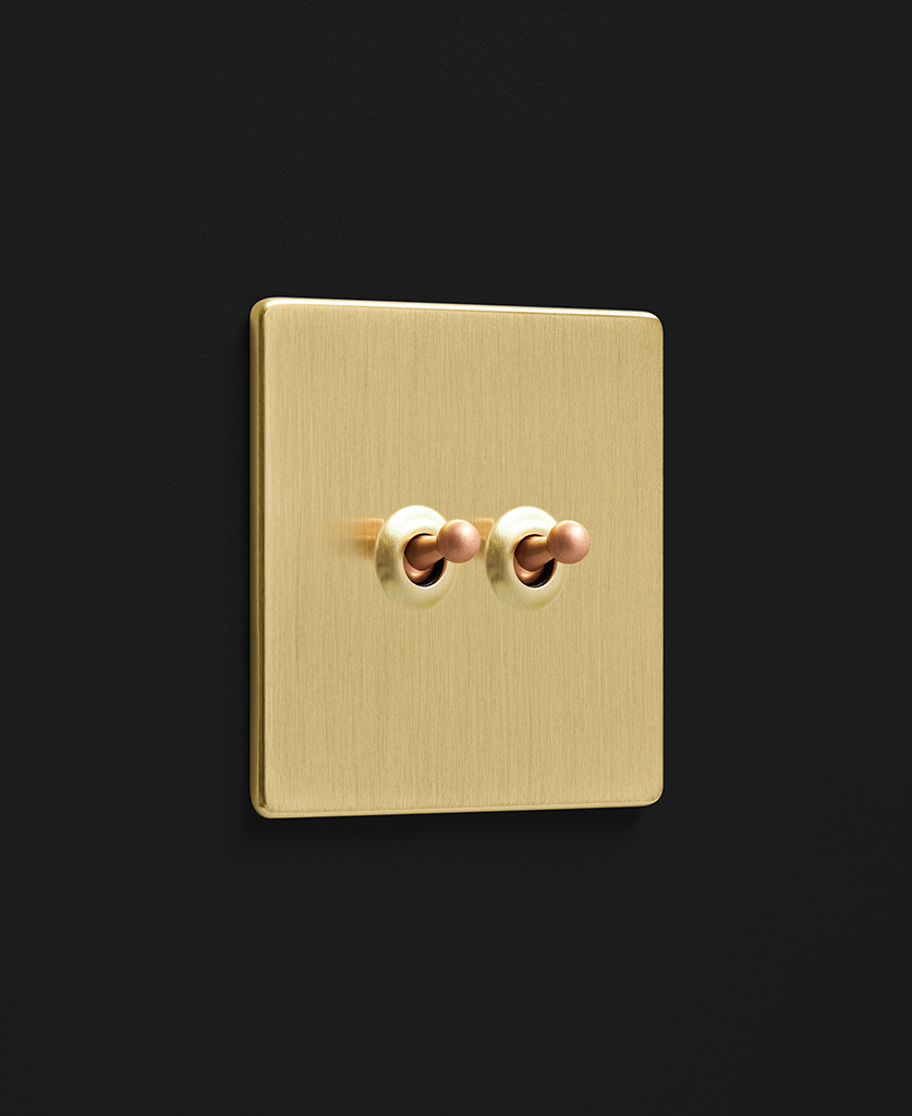 Toggle Light Switches Gold Double Toggle Switch