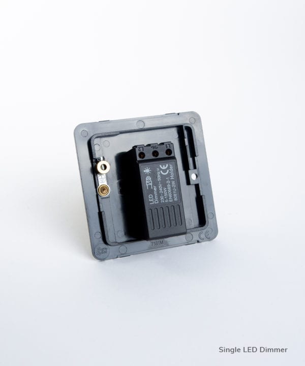 led single dimmer backplate on white background