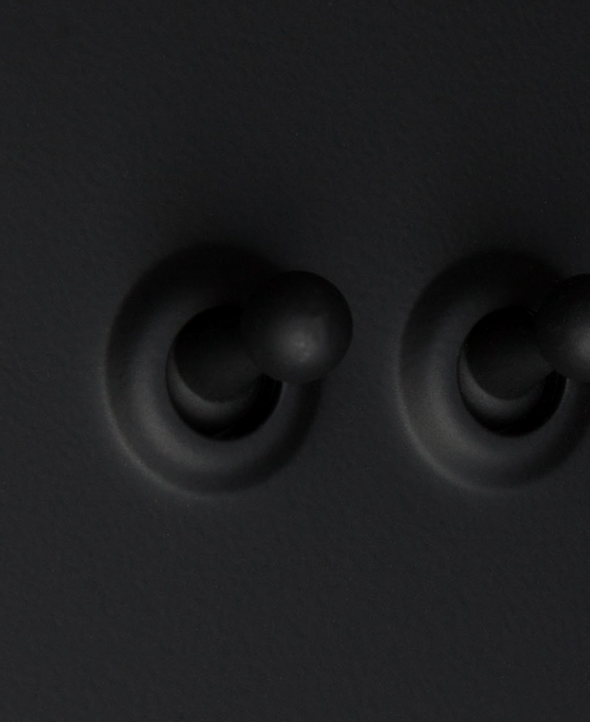 Toggle Light Switch Black - Double Toggle Switch with 4 Finishes