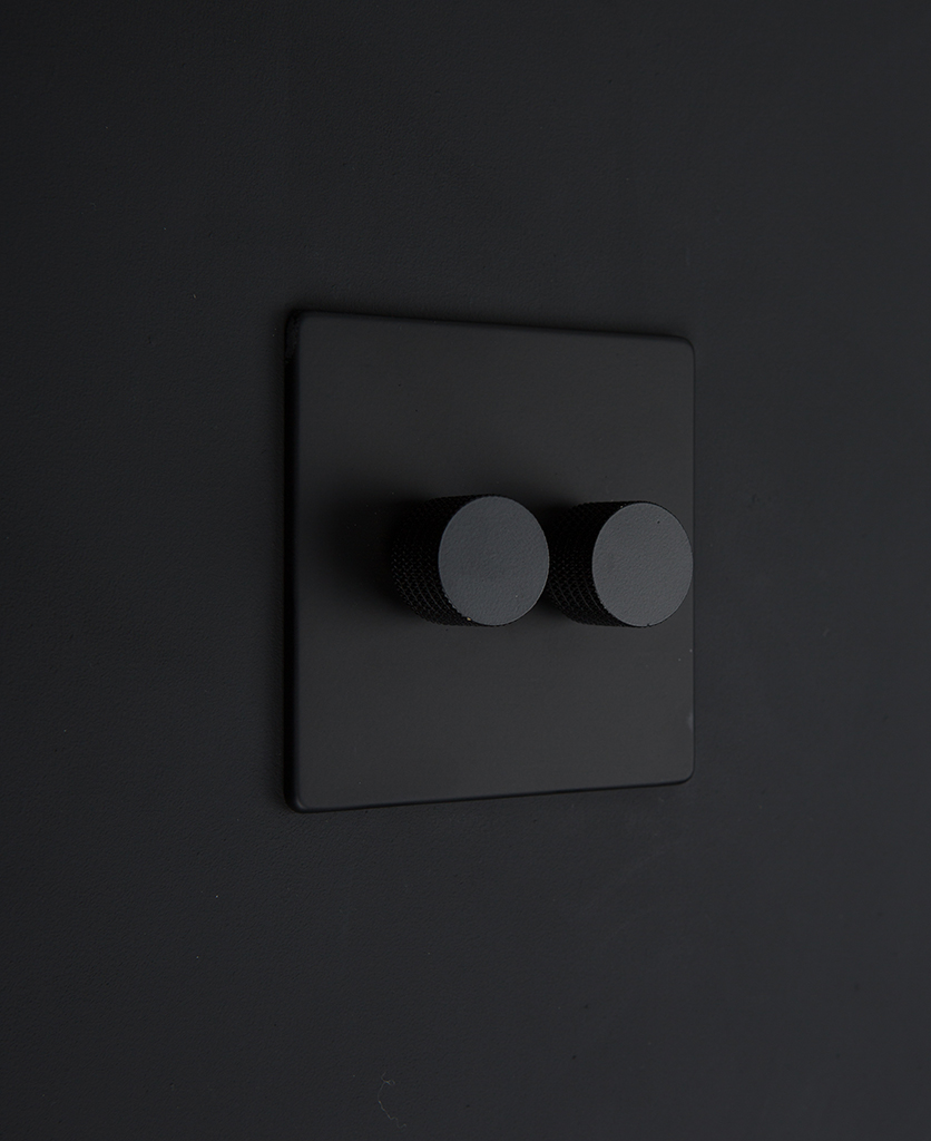 Designer Dimmer Switch Double Black Dimmer Switch