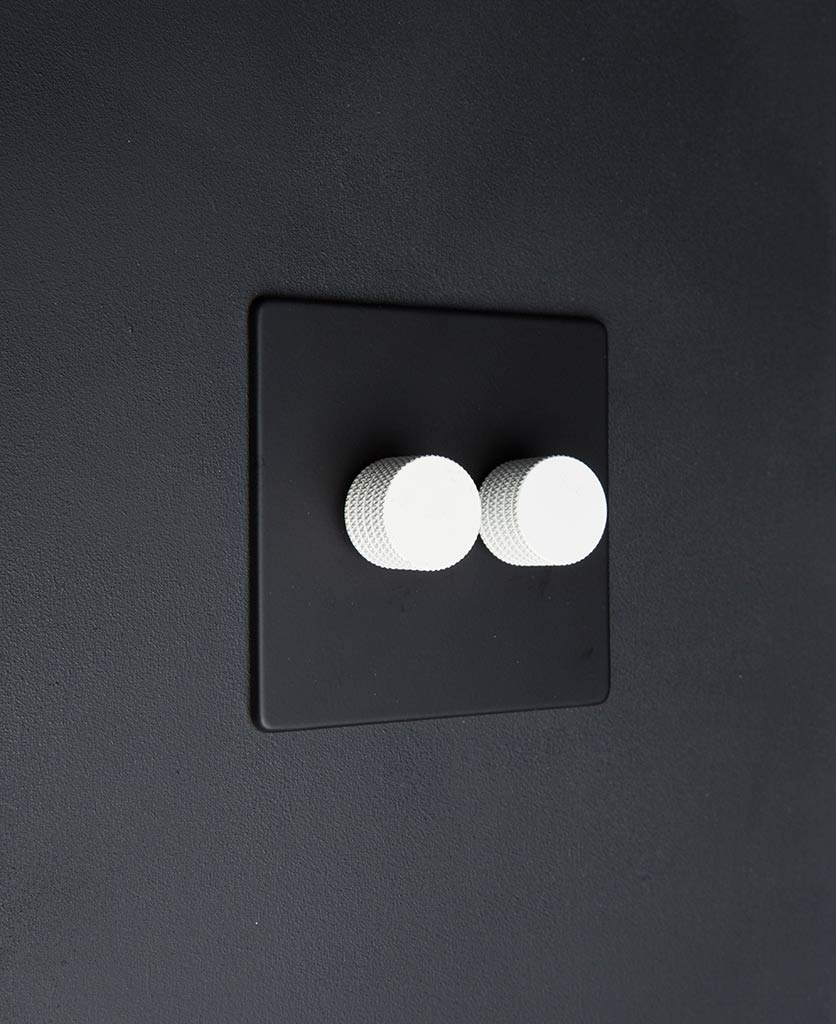 Designer Dimmer Switch Double Black Dimmer Switch