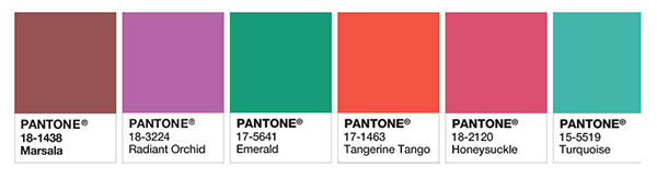 past pantone colours