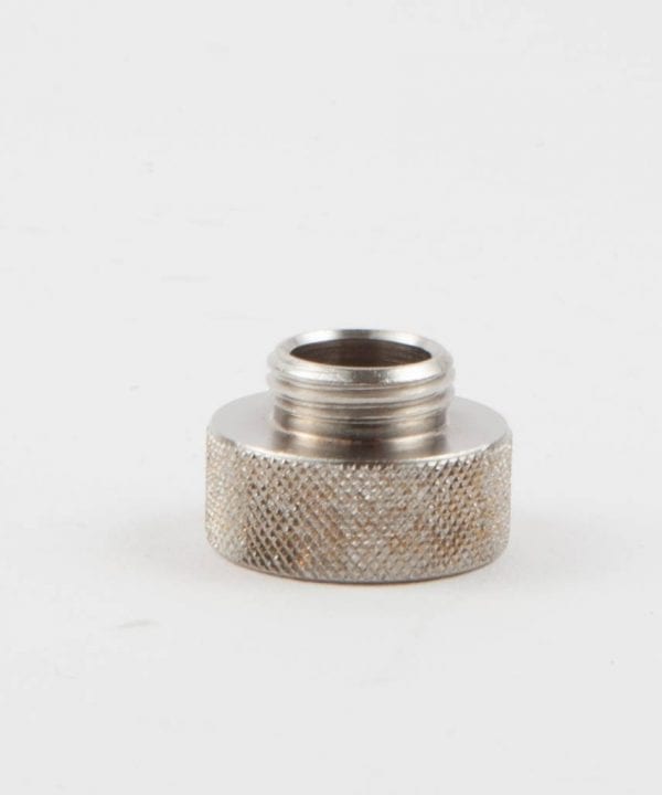 20mm conduit silver bulkhead adapter on white background