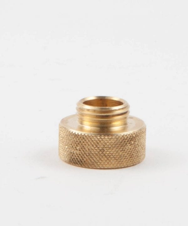 20mm conduit gold bulkhead adapter on white background
