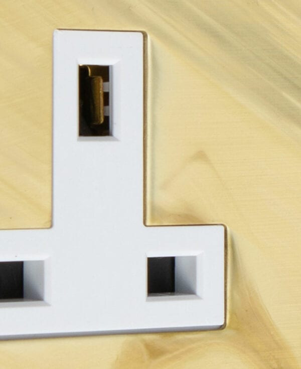 Electric Plug Sockets Smoked Gold Double Unswitched Socket