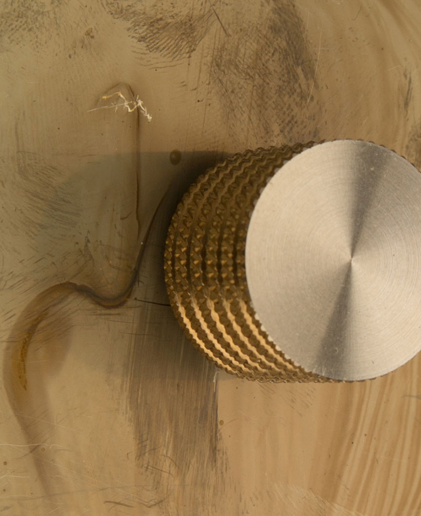 LED Dimmer Smoked Gold Single Black, Gold, Silver or White Knob