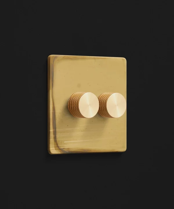 Smoked Gold double dimmer switch