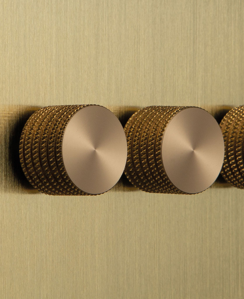 Brass LED Dimmer Switch Gold Triple Dimmer Switch