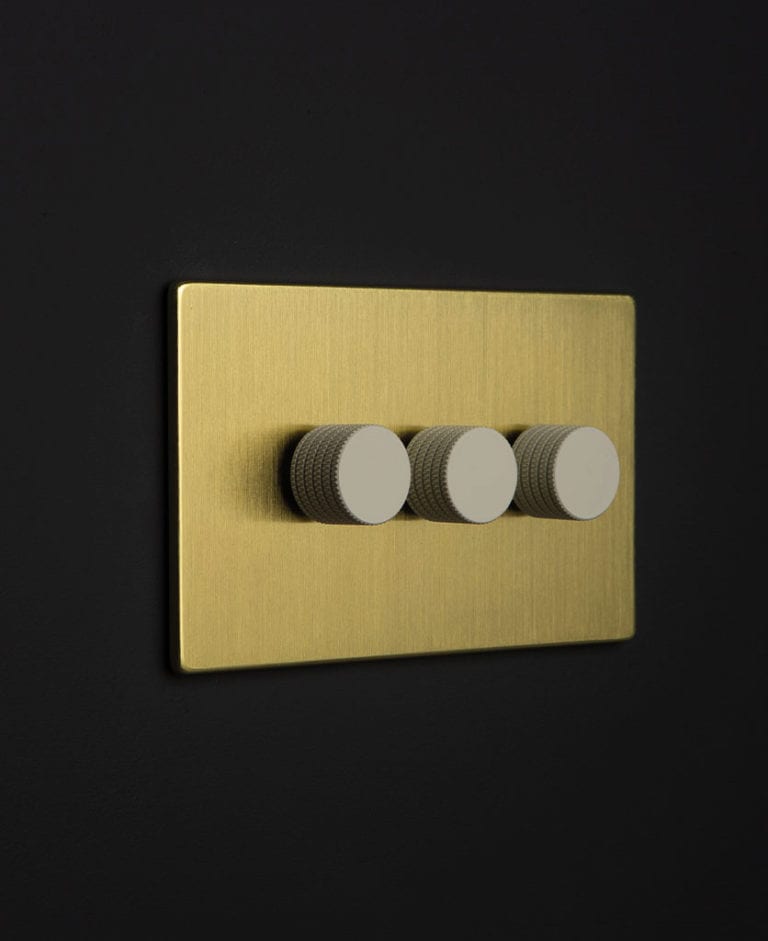 Brass LED Dimmer Switch Gold Triple Dimmer Switch