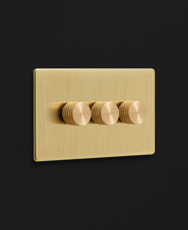 Brass LED Dimmer Switch Gold Triple Dimmer Switch