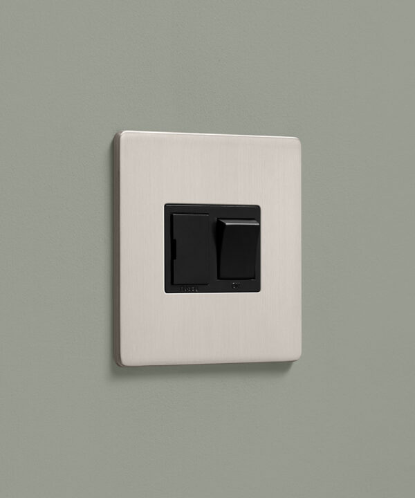 brushed silver 13 amp fused spur switch