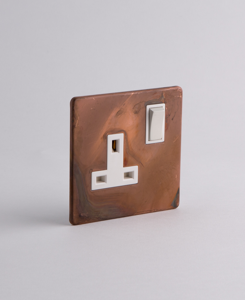Copper Single Plug Socket with Black or White Inserts