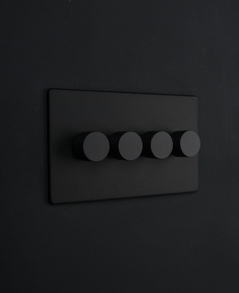 Dimmer Light Switch Black Quadruple Dimmer Switch