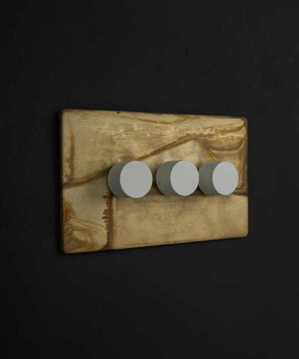 Smoked Gold Switches, Sockets, Dimmers & Toggles