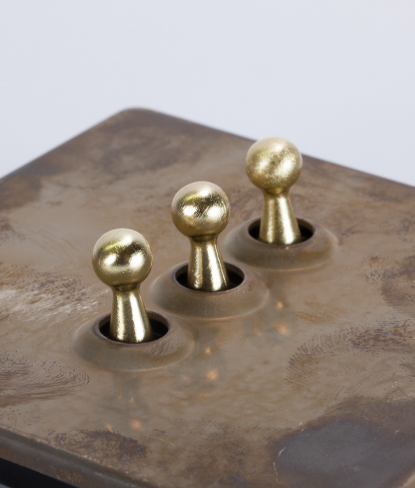 Toggle Light Switch 3 Toggle Smoked Gold & Gold