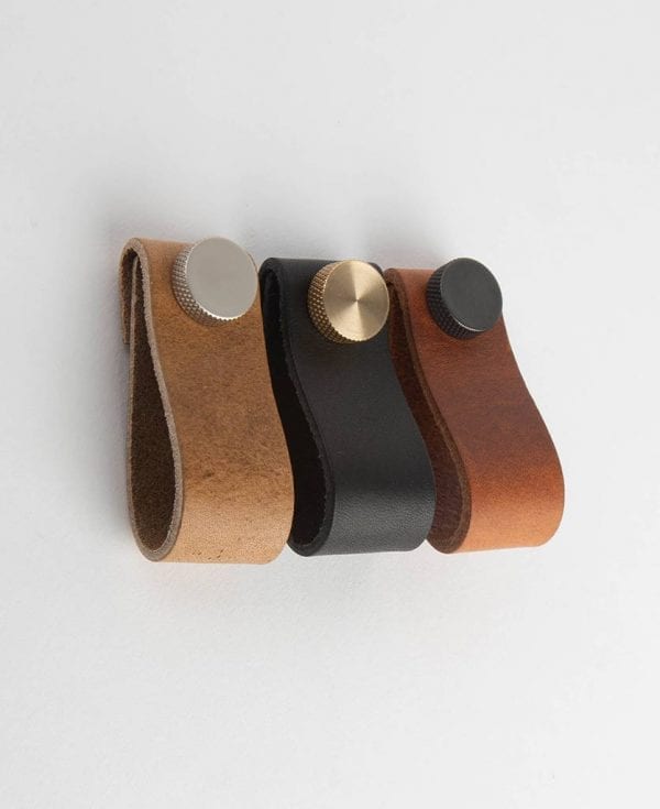 MAGNI Small Leather Kitchen Door Handles Available in Three Colours