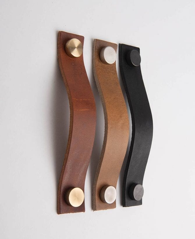 THOR Leather Kitchen Door Handle Available in Three Colours