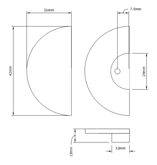 nouveau drawer knob dimensions