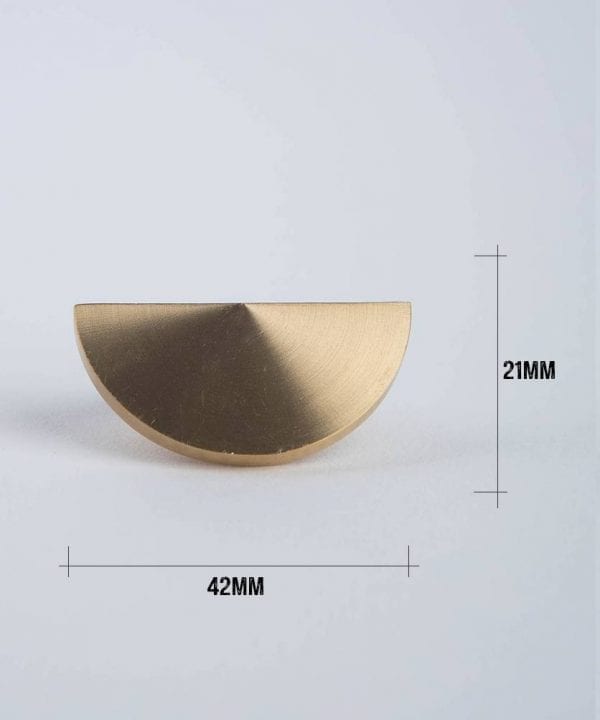 nouveau brass with dimensions against white background