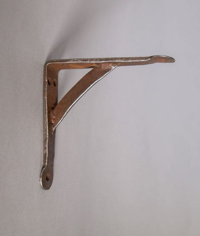 Terry iron shelf bracket on white background