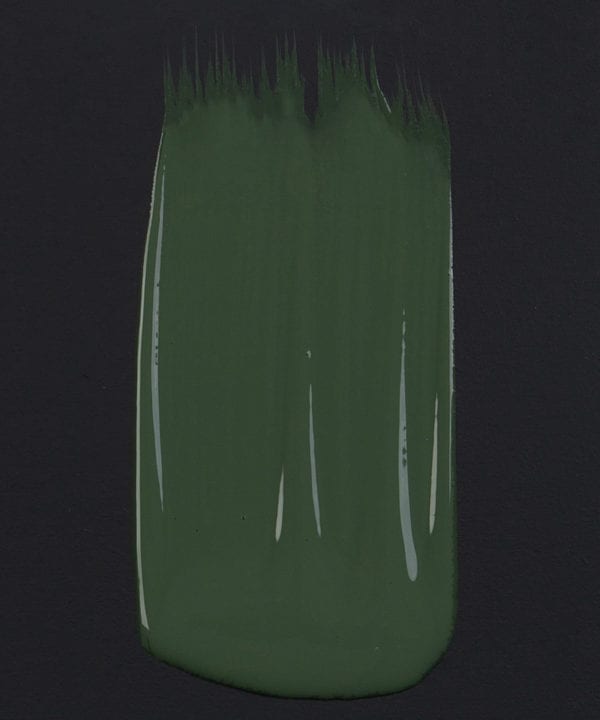 Spruce things up dark green paint swatch on dark background